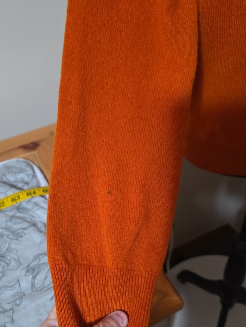 Classic Crewneck Sweater in Burnt Orange - Picture 3 of 8